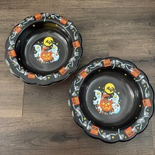 Vintage 1996 Reese’s Hershey’s Halloween Candy Bowls Ghost Pumpkin Berman x2 picture
