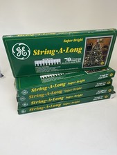 X5  VINTAGE GE STRING-A-LONG SUPER BRIGHT CHRISTMAS LIGHT SET - Multi Color picture