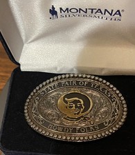 Vintage Texas State Fair Dallas Big Tex Belt Buckle Montana Silversmiths picture