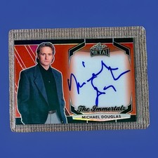 Michael Douglas Red Autograph 2024 Leaf Metal Pop Century Auto Celebrity Card 2 picture
