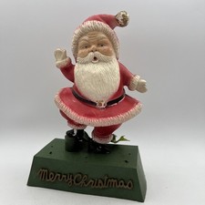 Vtg Plastic Christmas Dancing Santa Merry Christmas Centerpiece 11