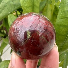 50mm natural Dragon blood stone sphere quartz crystal ball healing decor picture