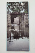 Illinois Chicago Vintage Fold Out Official State Highway Road Map 1991 1992 picture
