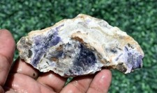 57 GM TIFFANY STONE Slab, BERTRANDITE, OPALIZED FLUORITE Utah (BVD) picture