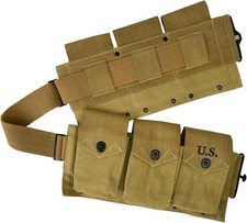 Repro WW2 U.S Army Military M1937 BAR CARTRIDGE Ammo Ammunition BELT-KHAKI picture