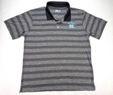 UNC Tar Heels Polo Shirt Mens XL Extra Large Gray Russell NCAA North Carolina picture