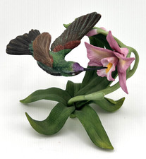 Lenox Magnificent Hummingbird Porcelain Figurine 1992 Garden Birds Retired picture