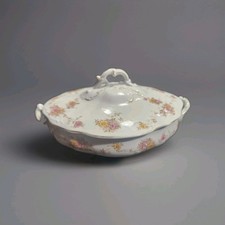 Antique Bishop & Stonier Bisto England Porcelain Oval Covered Tureen picture