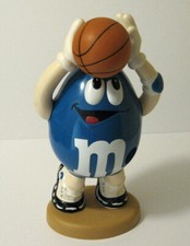 GREAT M & M CANDY DISPENSER - BLUE BASKETBALL PLAYER - EXCELLENT CONDITION picture