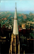 Vintage Postcard Chicago Temple First Methodist Spire Skyline Illinois picture