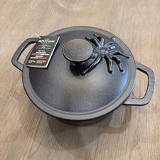 Smith & Clark Black Spider Cast Iron Dutch Oven 3 Qt Halloween Cauldron  picture