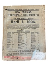 Boston 1906 New England Telephone and Telegraph Phone Directory 543+ Pages picture