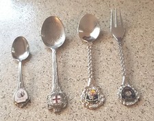 Lot of  3 Souvenir Assorted Spoons 1 Fork Vintage Very Nice picture