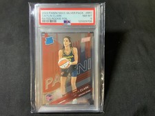 CAITLIN CLARK RATED ROOKIE FOIL - 2024 PANINI NATIONAL NSCC SILVER PACK RC PSA 8 picture