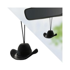 Cowboy Hat Car Hanging Ornament, Mini Western Cowboy Hat Vehicle Rear View Mirro picture
