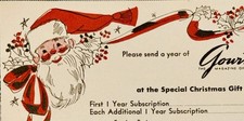 Vintage Santa Claus Christmas Order Form 1948 Gourmet Magazine Ad Ephemera 9.5x6 picture