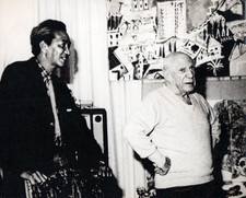 CUBAN SPANISH PAINTERS Pablo Picasso & Wilfredo Lam 1967 Vintage ORIG PHOTO MA84 picture