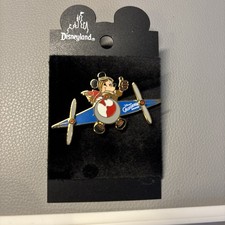 2001 Disney's California Adventure Mickey Flying a Plane Spinning Propellers Pin picture