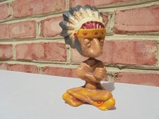 Scarce Vintage Indian Chief Native American Bobble Head Nodder Figure picture