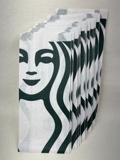 New Starbucks Siren Logo White Green Paper Food Pastry Bags 40 Count Lot picture