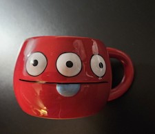 3 Eyed Ugly Dolls Red Ceramic Mug Pretty Ugly LLC 2010 3” Cup  picture