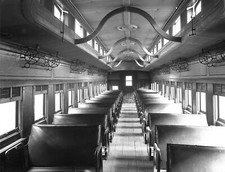 Interior of One of the First Passenger Cars on the Milwaukee Road 5 x 7 Photo picture