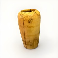Vintage Treen Turned Wooden Burl & Knot Vase picture