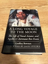 Jack Lousma Signed Hardcover Book Long Voyage Moon NASA Space Skylab Astronaut picture