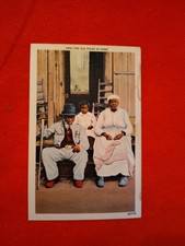 Vintage RPPC D513 OLD FOLKS AT HOME Photo Postcard  Black Family picture