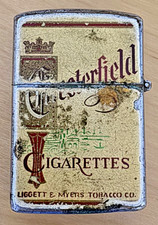 Vintage Chesterfield Cigarettes Liggett & Myers Pocket Lighter Tobacco picture