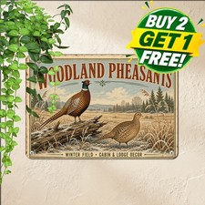 Scenic Nature Wilderness Forest Landscape Art Plaque Vintage Metal Tin Sign picture