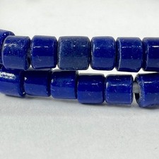 Flat Ended Venetian Blue Trade Beads 30 Inch picture