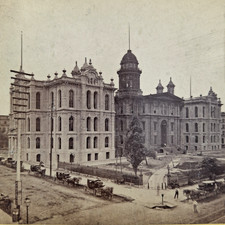 Carbutt Stereoview Pre 1871 Chicago Fire City Hall Victorian Era Photograph picture