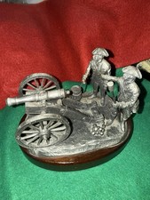Vtg 1974 Hudson Pewter Philip Kraczkowski Drum Beats at Yorktown Sculpture B518 picture