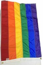 2x3 FT Rainbow Flag (Sleeved, Individually Sewn Stripes) - Outdoor Nylon picture