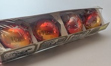 Lanissa West Germany Atomic Christmas Ornaments Boxed Sunset Mica Starburst MCM picture