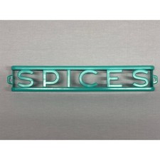 Vintage Lustro-ware green SPICES wall rack shelf Mid Century Kitschy picture