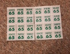2, 1965 Connecticut License Plates.  YOM Expiration Stickers. picture