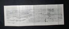 LARGE Panorama  1898 Civil War Print - Battle of Fredericksburg, Virginia, 1862 picture