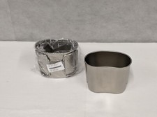 Genuine Dutch Army Stainless Steel Canteen Cup Mug Mess Pot - NEW picture