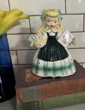 RARE VTG Napco Goldilocks Girl Three Bears Book Planter Figurine 1950s Kitsch picture