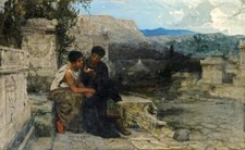 Oil painting young people lovers-in-Pompeii-Hendryk-Siemiradzki-Oil-Painting art picture