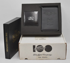 2003 Ford Motor 100 Year Anniversary Set Watch, Keychain, Book, Leather, Letter picture