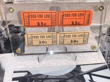 WOODSTOCK 1969 FOOD FOR LOVE TICKETS CONCESSION COUPONS JIMI HENDRIX Ephemera picture