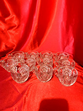 Vintage L.E. Smith Pinwheels & Stars Punch Bowl Cups   Set of 11 picture