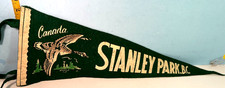 Vintage Stanley Park British Columbia Canada MID Size Felt Pennant picture