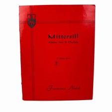 Vintage 1963 MITTERSILL Alpine Inn DINNER & WINE MENU Franconia Notch NH Austria picture