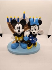 Disney Mickey & Minnie Mouse Hanukkah Menorah Figurine 8.25