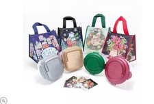 LocknLock Set of 4 Multi-Shape Containers w/ Holiday Bags,Food & Treat  K93287 picture
