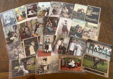 LOT of 25 ~Romantic~Romance~Lovers~Men~Women~Couples~Early 1900's~POSTCARDS~s599 picture